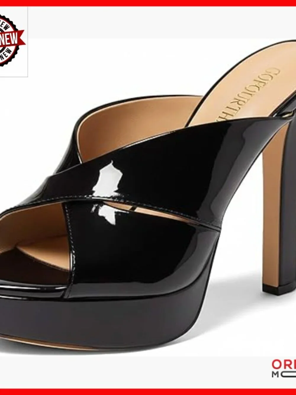 Platform Heels Open Toe Chunky High Heels Sandals 4.5 Inch